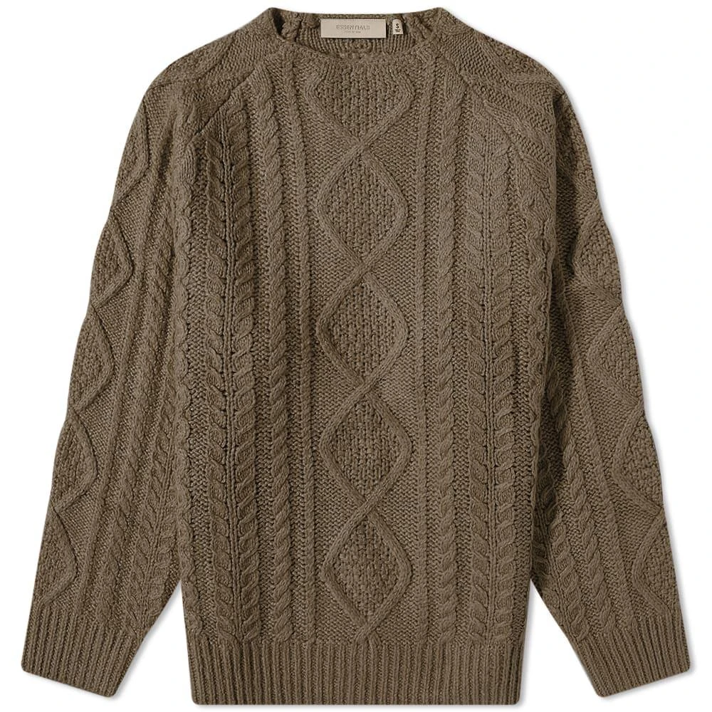 商品Essentials|Fear of God ESSENTIALS Cable Knit - Wood,价格¥637,第1张图片