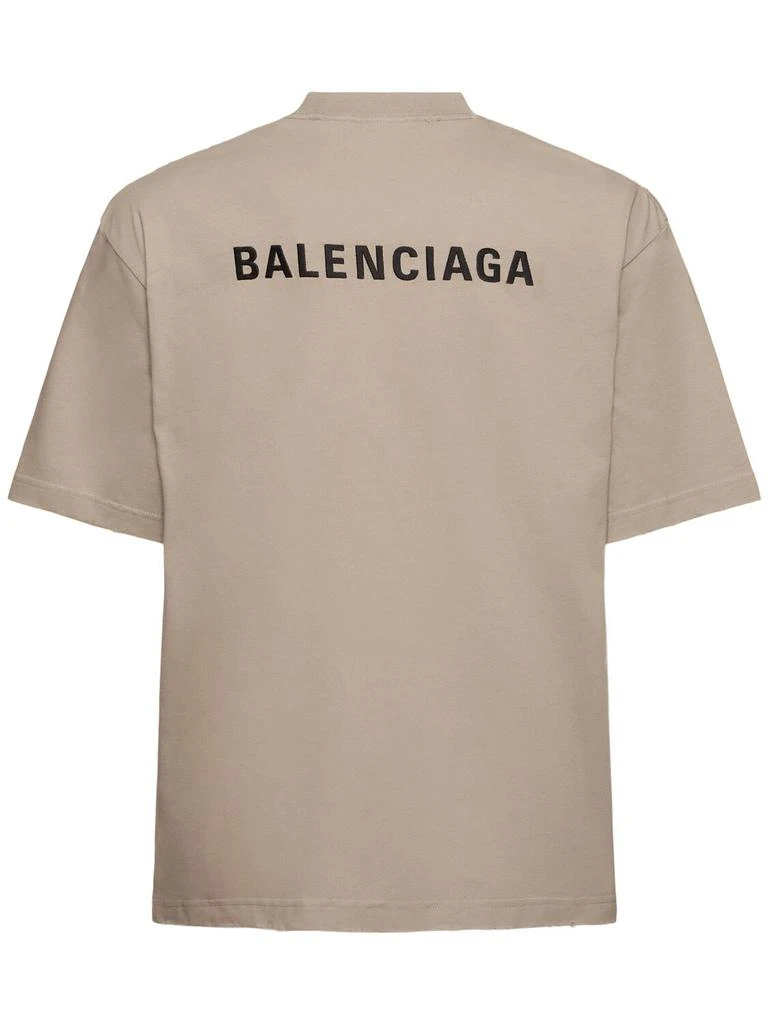 商品Balenciaga|Vintage Effect Cotton Jersey T-shirt,价格¥5278,第4张图片详细描述