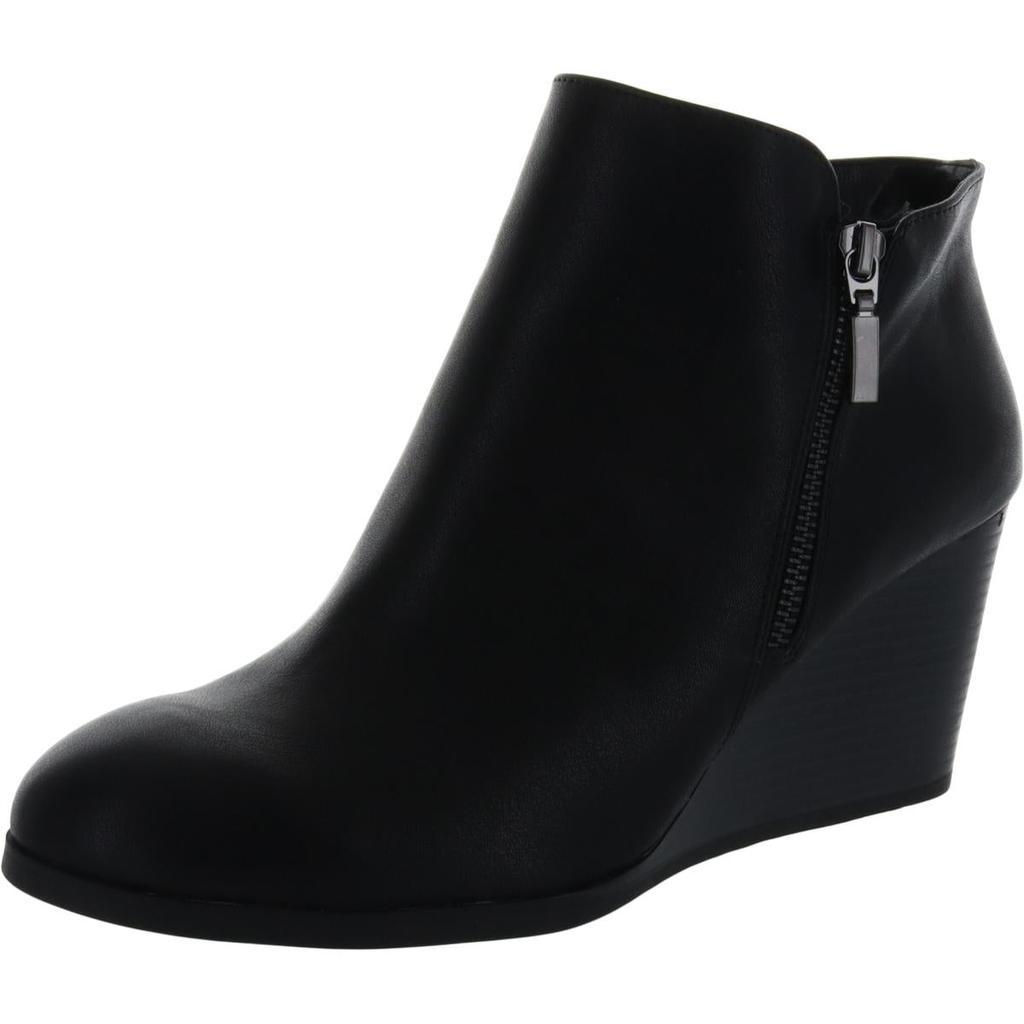 商品Style & Co|Style & Co. Womens Wynonaa Faux Leather Heel Booties,价格¥149,第3张图片详细描述