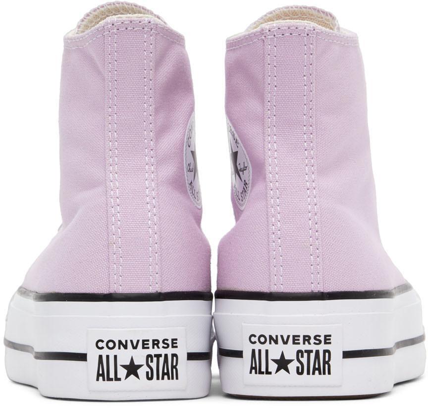 商品Converse|紫色 Chuck Taylor All Star Lift 高帮运动鞋,价格¥664,第4张图片详细描述