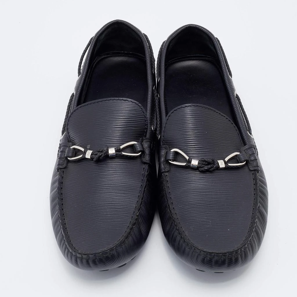 商品[二手商品] Louis Vuitton|Louis Vuitton Black Epi Leather Raspail Slip On Loafers Size 44.5,价格¥2828,第3张图片详细描述