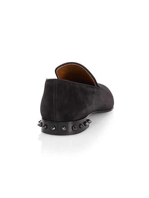 商品Christian Louboutin|Marquees Spiked Suede Loafers,价格¥7324,第5张图片详细描述