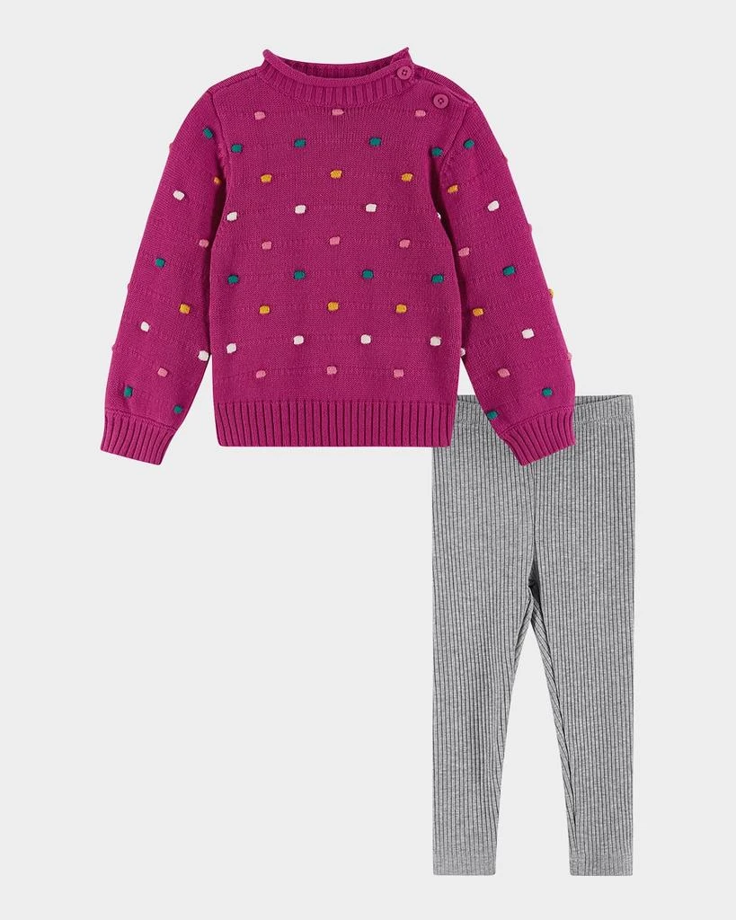 商品Andy & Evan|Girl's Pom Pom Sweater & Leggings Set, Size 3M-24M,价格¥453,第1张图片