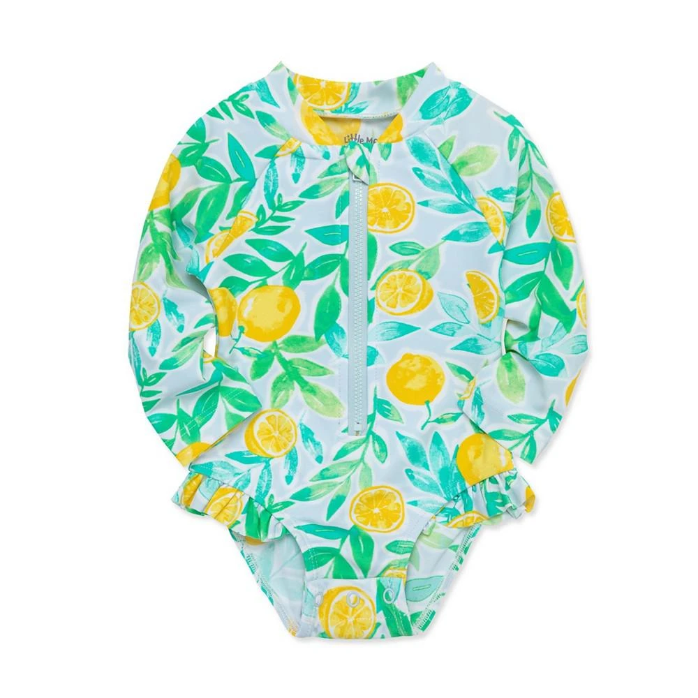 商品Little Me|Baby Girls Lemon Rash Guard 1-Piece Swimsuit,价格¥268,第4张图片详细描述
