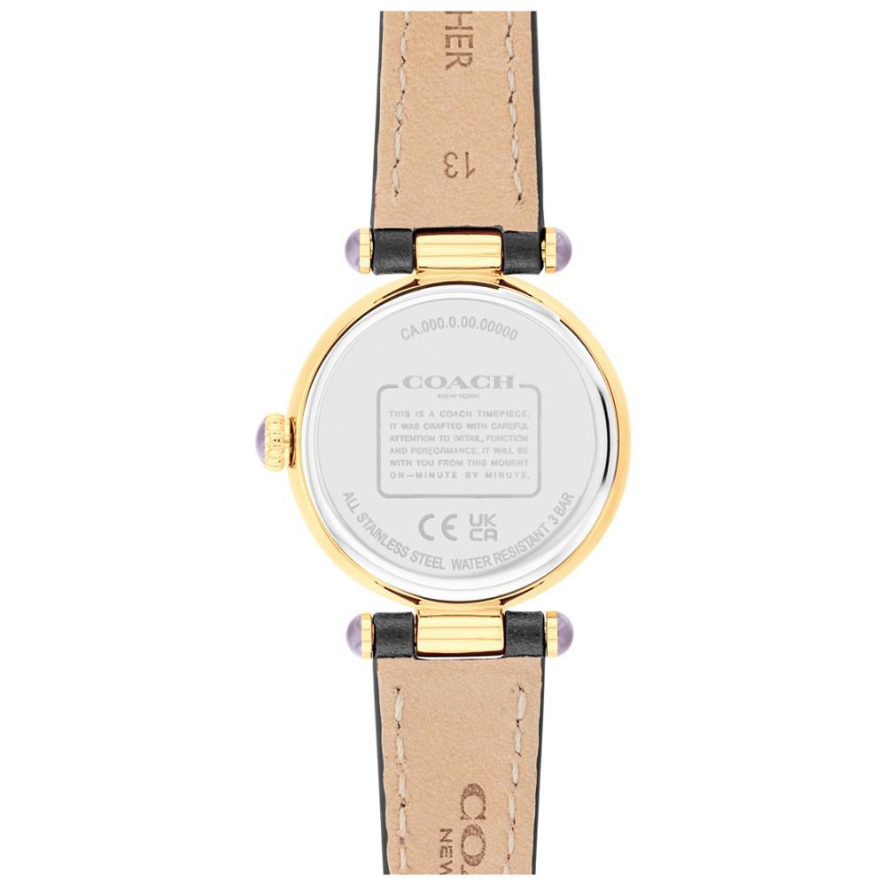 商品Coach|Women's Cary Black Leather Strap Watch, 26mm,价格¥1284,第5张图片详细描述