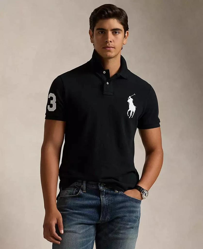 商品Ralph Lauren|拉夫劳伦男士大马标修身网眼POLO衫,价格¥873,第1张图片