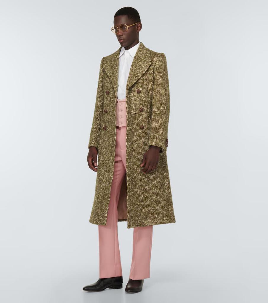 商品Gucci|Herringbone wool-blend coat,价格¥30663,第4张图片详细描述