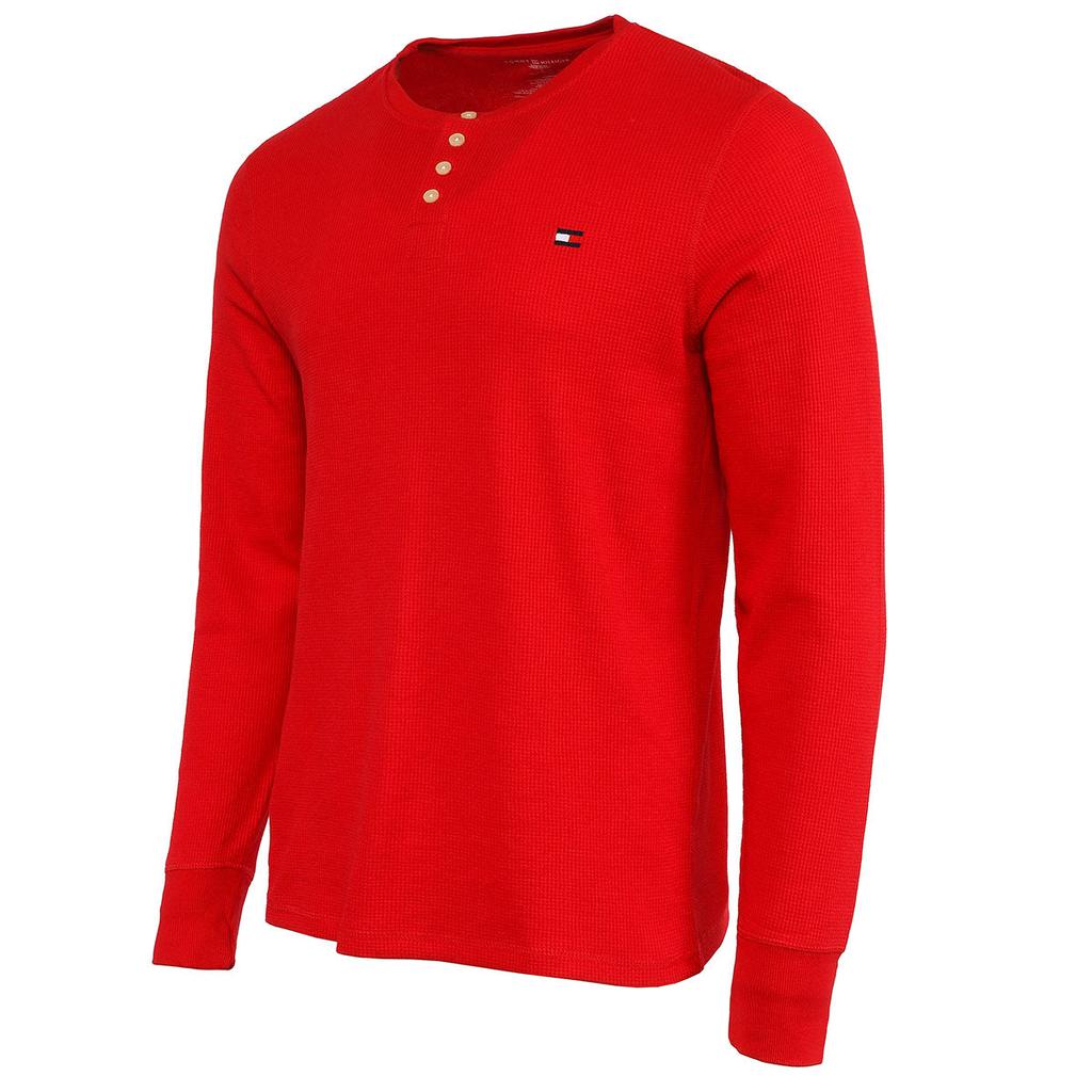 Tommy Hilfiger Men's Thermal 4 Button Long Sleeve Shirt商品第8张图片规格展示