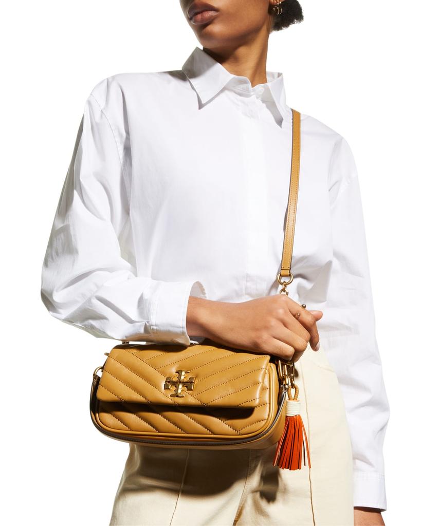 Kira Small Flap Chevron-Quilt Shoulder Bag商品第2张图片规格展示