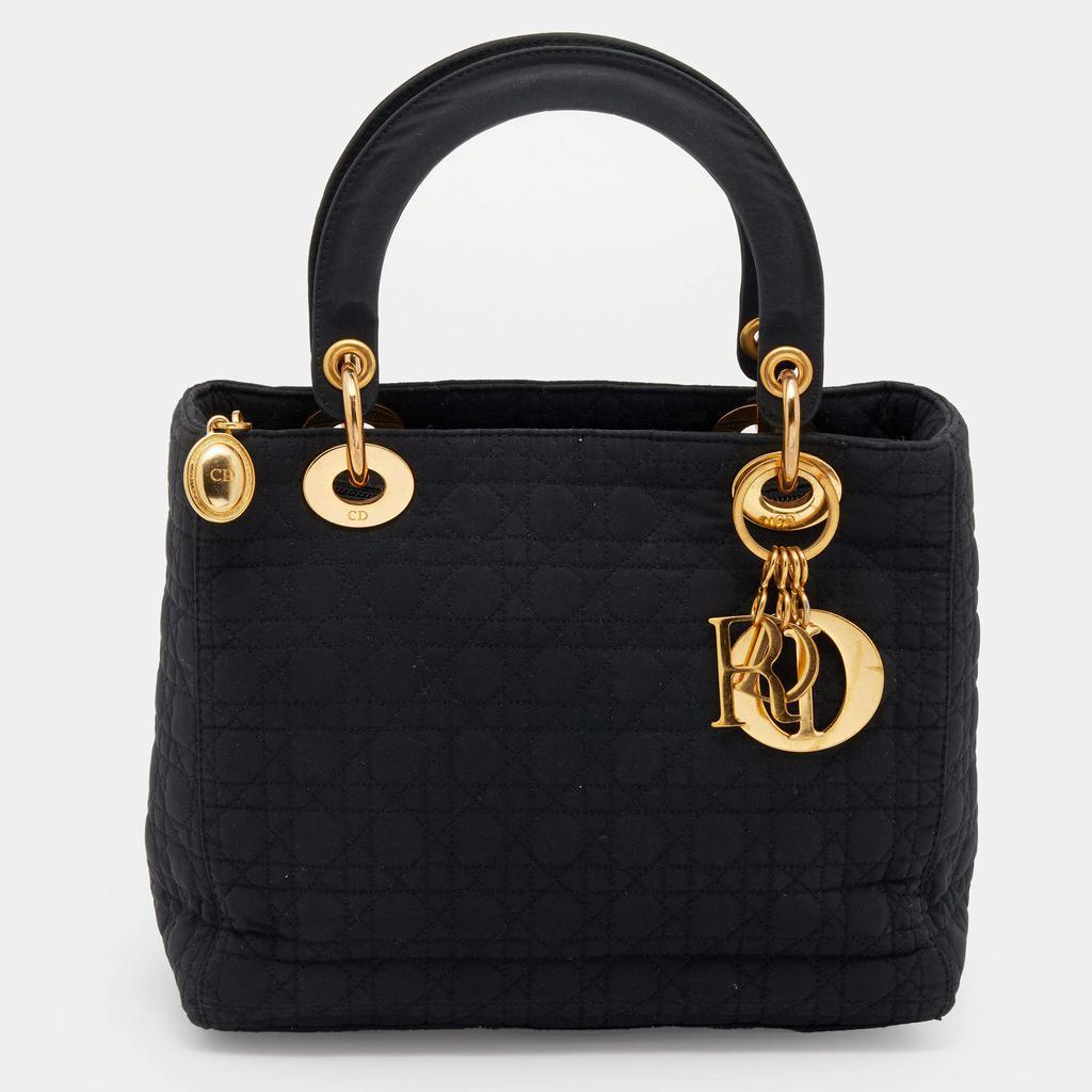 商品[二手商品] Dior|Dior Black Cannage Quilted Nylon Medium Lady Dior Tote,价格¥8596,第1张图片
