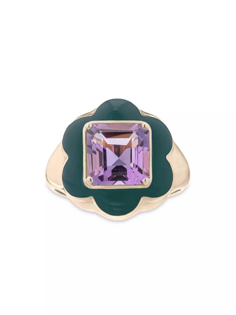 商品Bea Bongiasca|Give Them Flowers Goldtone,Enamel &amp; Amethyst Ring,价格¥14545,第1张图片