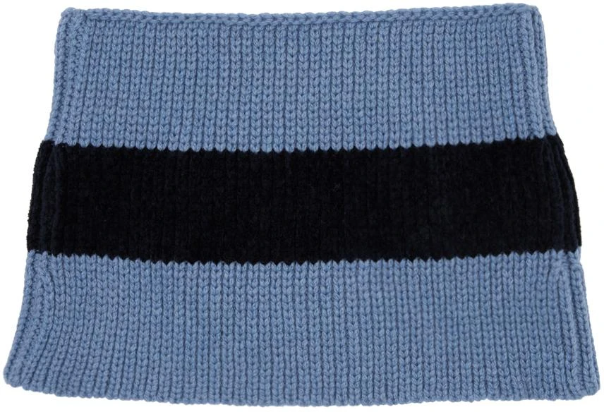 商品Giorgio Armani|Blue Intarsia Collar Scarf,价格¥1640,第2张图片详细描述