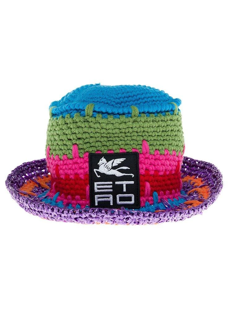 商品ETRO|Etro Logo Patch Crochet Bucket Hat,价格¥994,第1张图片