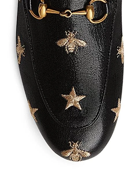 商品Gucci|Princetown Embroidered Leather Slipper,价格¥6399,第3张图片详细描述