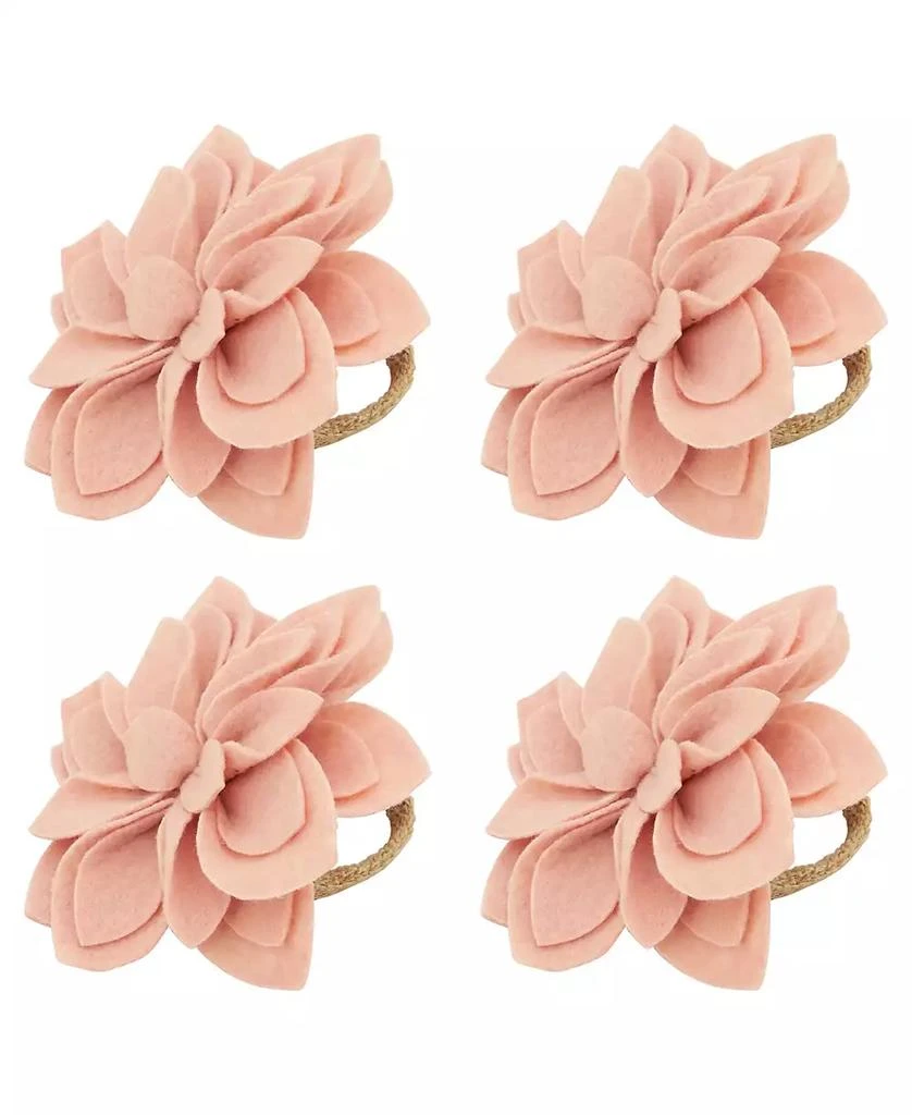 Felt Blossom Napkin Ring, Set of 4 商品