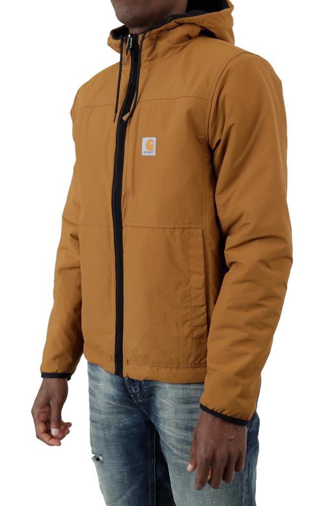 (104992) Rain Defender Relaxed Fit Fleece Reversible Jacket - Black/Carhartt Brown商品第3张图片规格展示