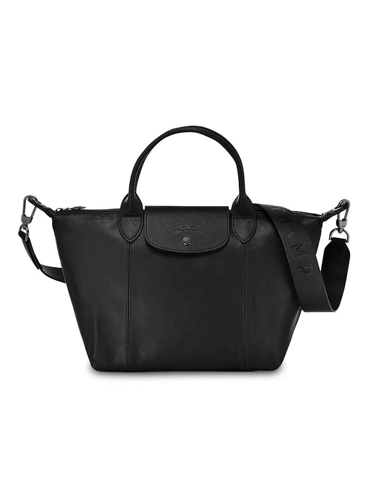 商品Longchamp|Le Pliage Cuir Medium Handbag with Strap,价格¥3576,第1张图片