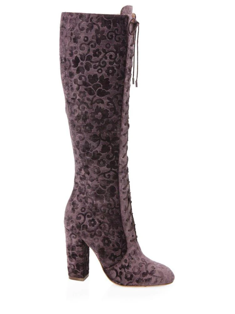 商品Alice + Olivia|Vesey Embossed Velvet Boots,价格¥1875,第5张图片详细描述