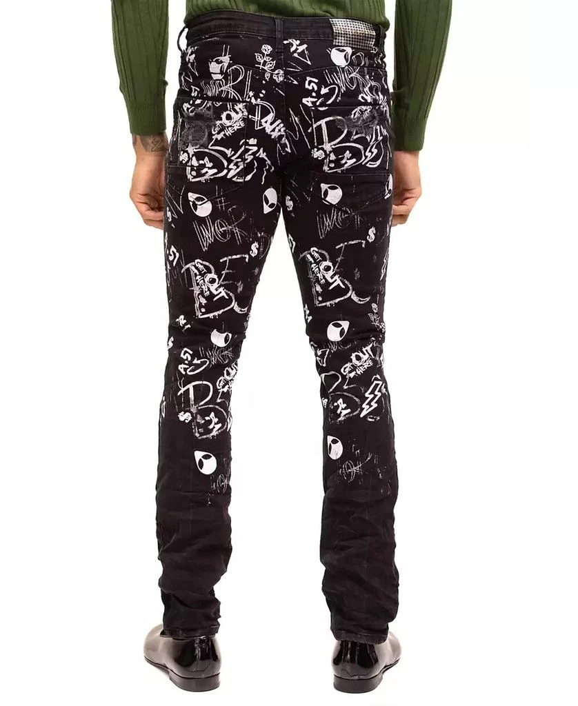 商品RON TOMSON|Men's Modern Straight Scribble Denim Jeans,价格¥1335,第2张图片详细描述