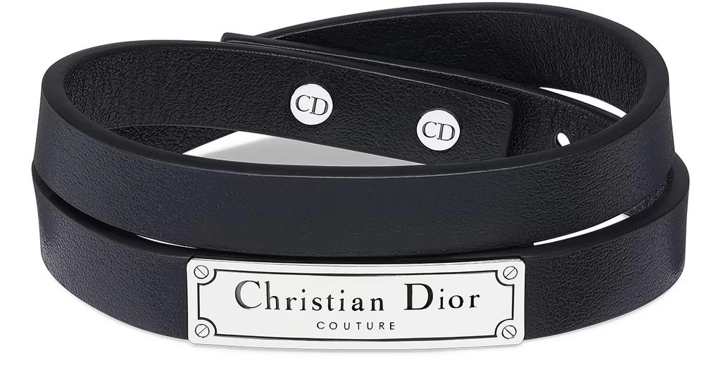 商品Dior|Christian Dior Couture Leather Double Bracelet,价格¥4625,第1张图片