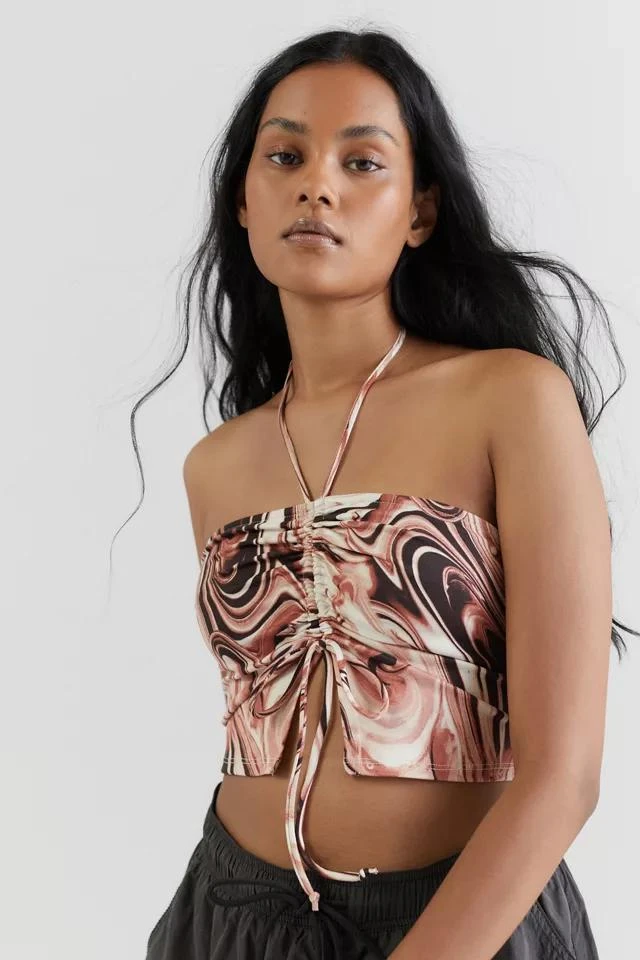 商品Urban Renewal|Urban Renewal Remnants Swirl Print Halter Top,价格¥76,第1张图片