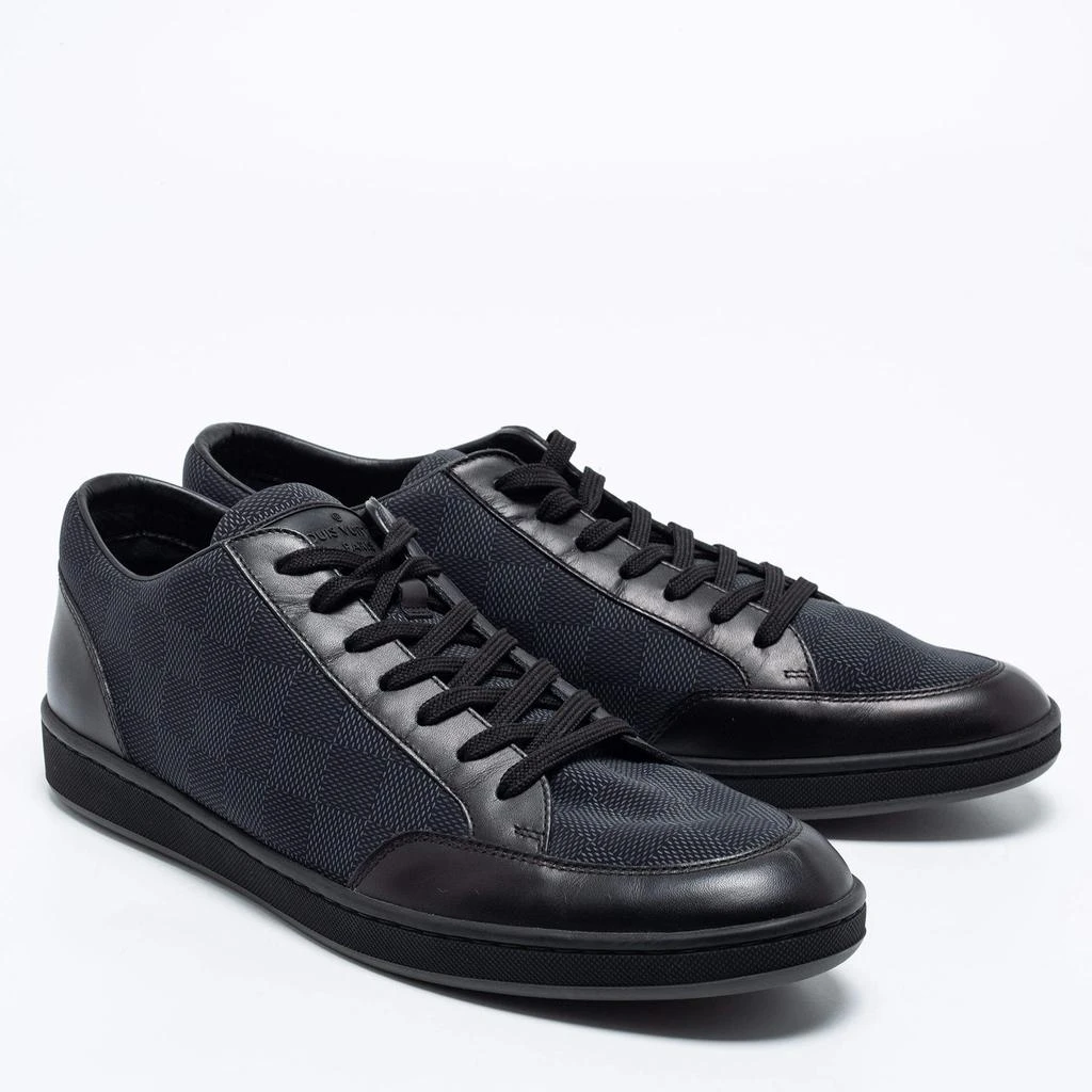 商品[二手商品] Louis Vuitton|Louis Vuitton Black Damier Graphite Canvas and Leather Offshore Sneakers Size 41.5,价格¥4388,第4张图片详细描述