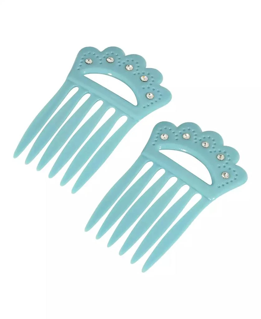 商品2028|Women's Plastic with Clear Crystal Double Hair Comb,价格¥170,第1张图片