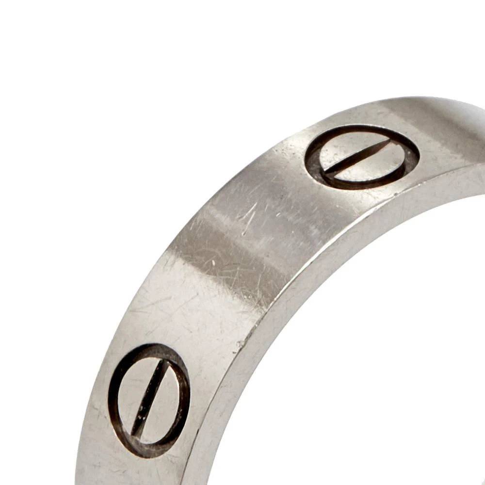 商品[二手商品] Cartier|Cartier Love 18K White Gold Band Ring Size 63 ,价格¥8771,第3张图片详细描述