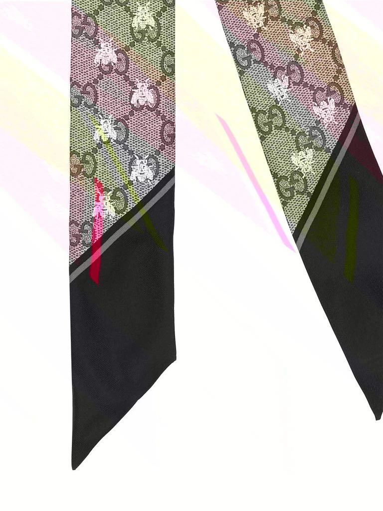 商品Gucci|Gg & Bee Printed Silk Twill Scarf,价格¥1661,第2张图片详细描述