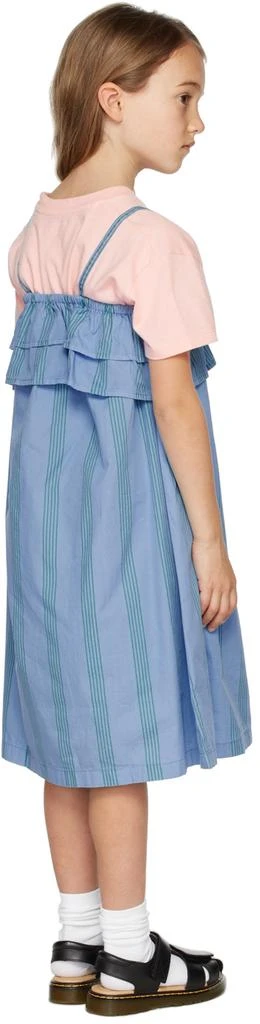 商品Tinycottons|Kids Blue Lines Top Frills Dress,价格¥432,第4张图片详细描述