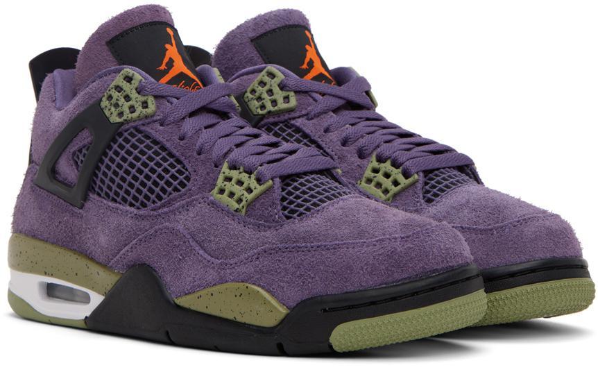商品Jordan|Purple Air Jordan 4 Retro Sneakers,价格¥1414,第6张图片详细描述