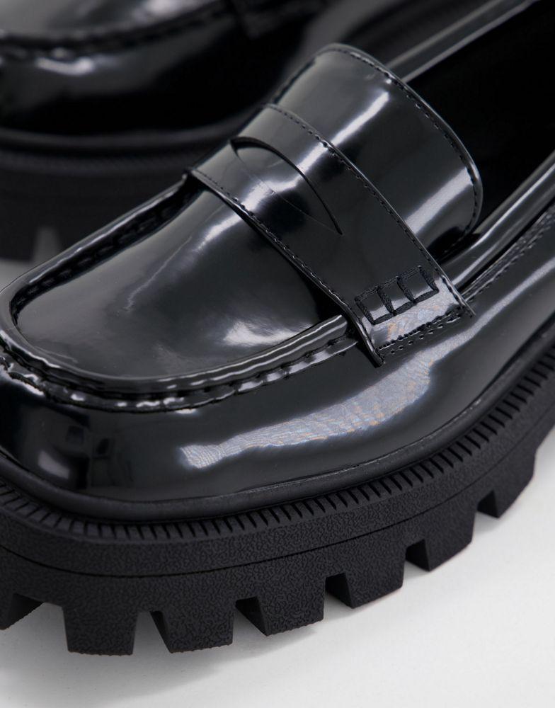 商品ASOS|ASOS DESIGN Mulled chunky loafer in black,价格¥308,第5张图片详细描述