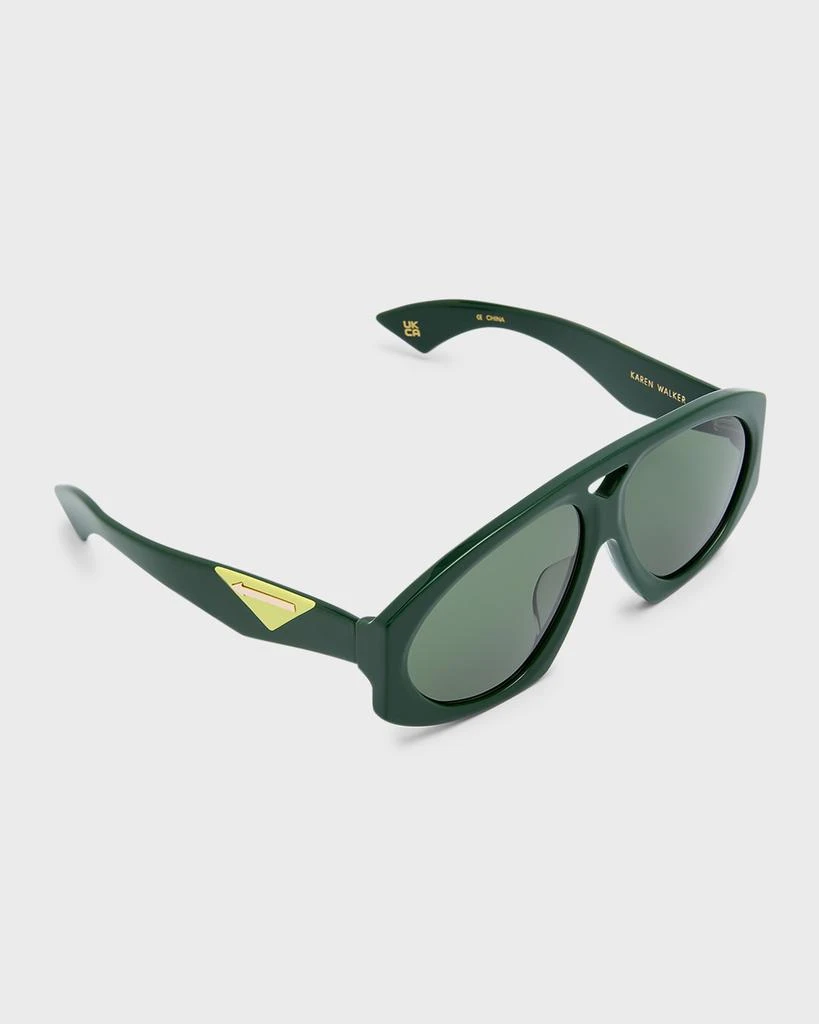 商品KAREN WALKER|Logo Acetate Aviator Sunglasses,价格¥1377,第1张图片