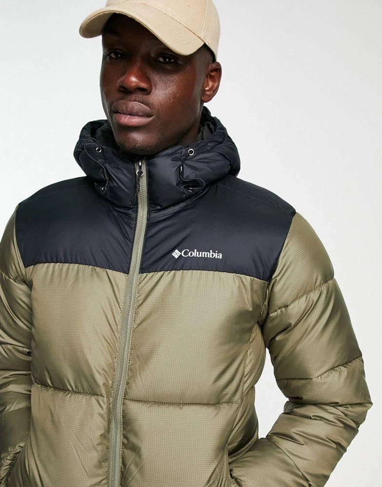 商品Columbia|Columbia Puffect hooded puffer jacket in khaki,价格¥710,第3张图片详细描述