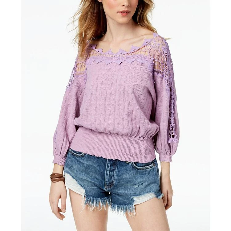 商品Free People|Lace-Trim Peasant Sweater,价格¥299,第1张图片