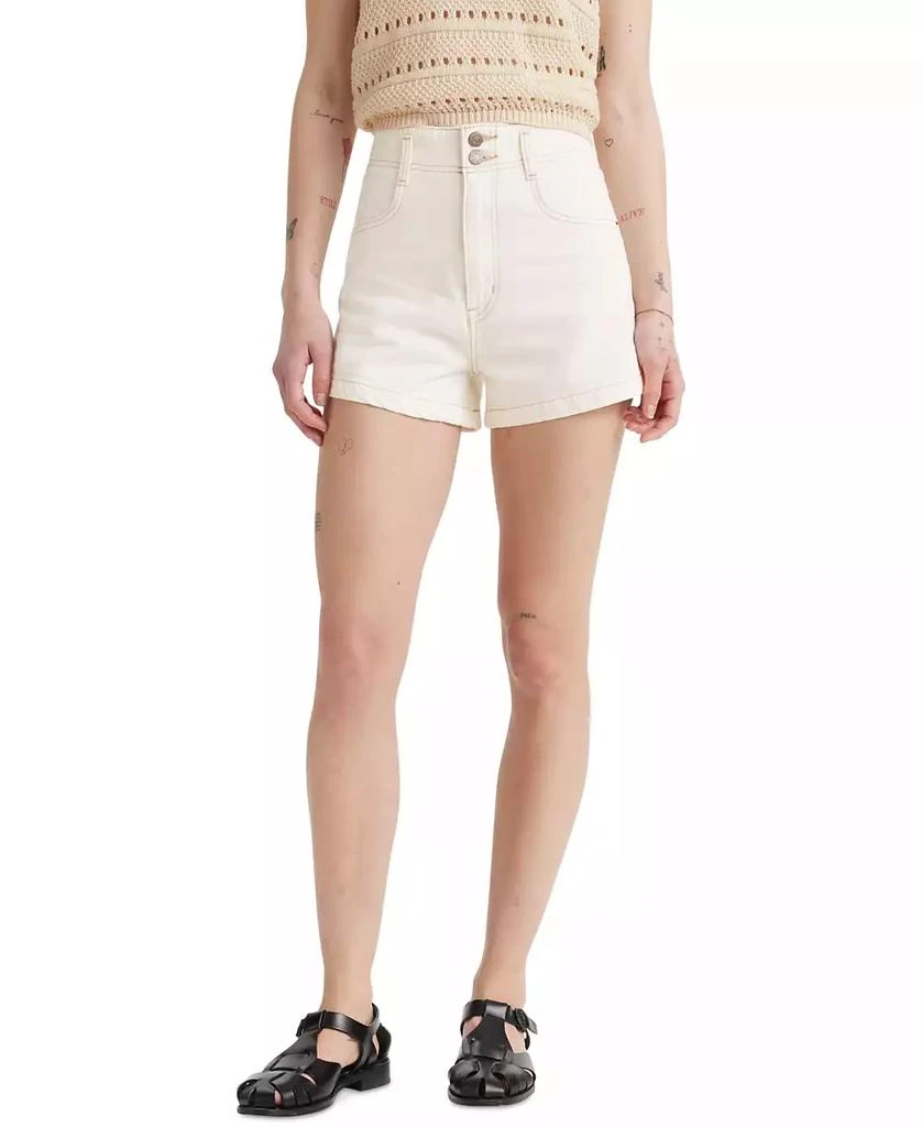 商品Levi's|High-Waisted Cotton Mom Shorts,价格¥114,第1张图片