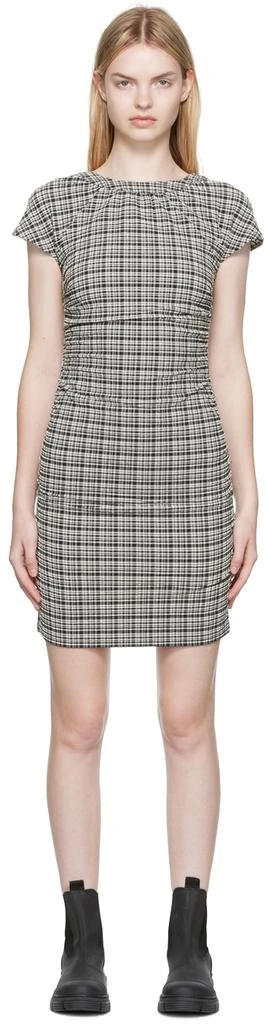 商品Ganni|Black Check Dress,价格¥366,第1张图片