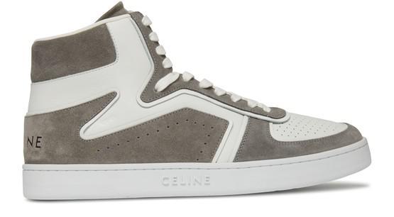 商品Celine|CT-01“Z”Trainer牛皮绒面革和牛皮革高帮运动鞋,价格¥6035,第1张图片