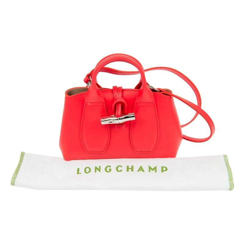 商品[国内直发] Longchamp|珑骧 LONGCHAMP 奢侈品 女士ROSEAU系列特小号亮粉色牛皮手提单肩斜挎包竹节包比格包 10057 HSC 642,价格¥1949,第5张图片详细描述