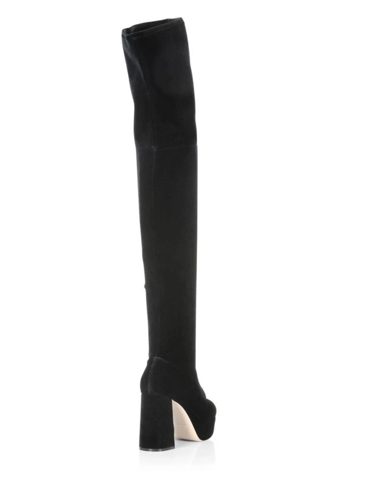 商品Miu Miu|Stretch Velvet Over-The-Knee Boots,价格¥2969,第2张图片详细描述