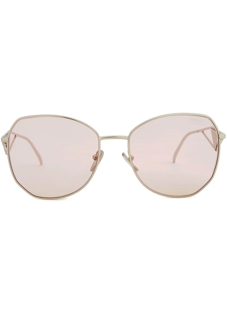 商品Prada|Silver-tone oval-frame sunglasses,价格¥2418,第2张图片详细描述