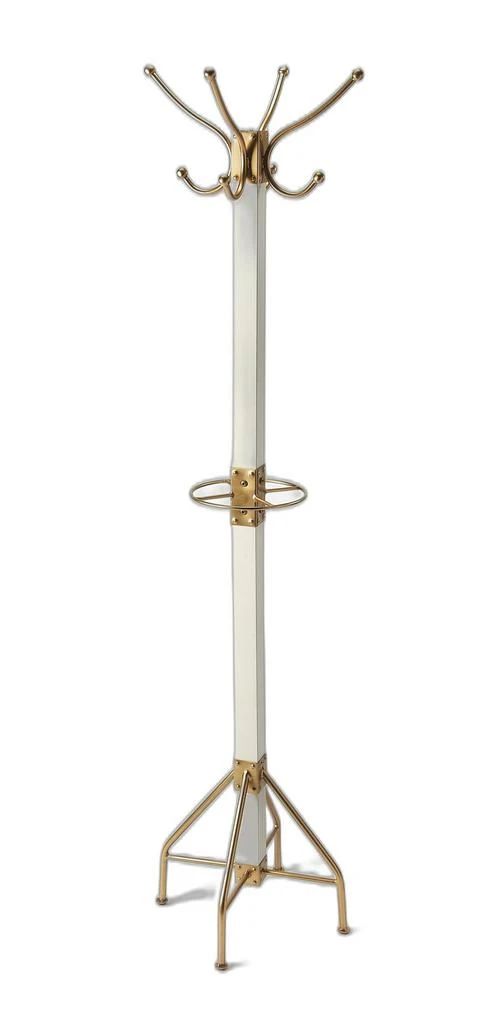 商品Homezia|Logan Square White & Gold Coat Rack Tree,价格¥3296,第1张图片