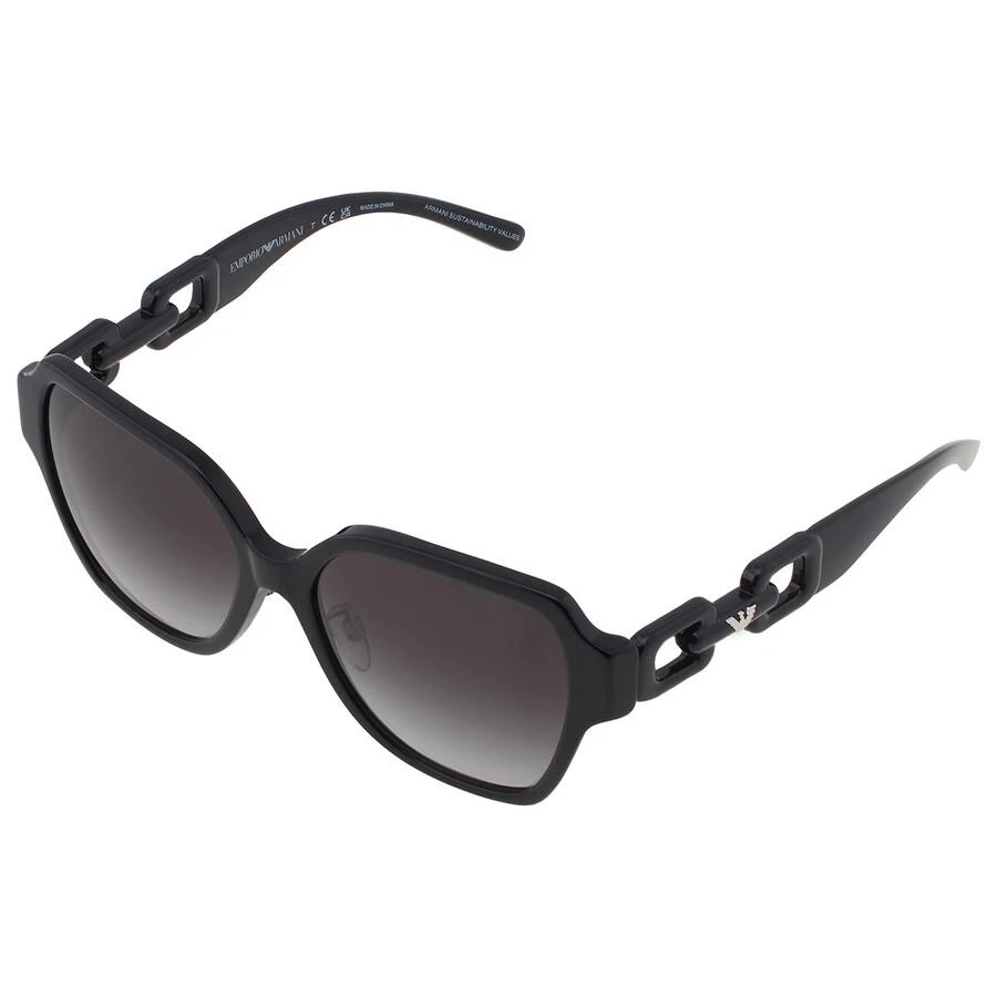 商品Emporio Armani|Gradient Gray Butterfly Ladies Sunglasses EA4202F 50178G 56,价格¥586,第3张图片详细描述