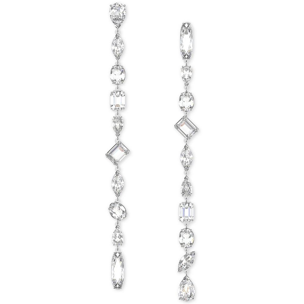 Silver-Tone Gema Crystal Linear Earrings商品第1张图片规格展示