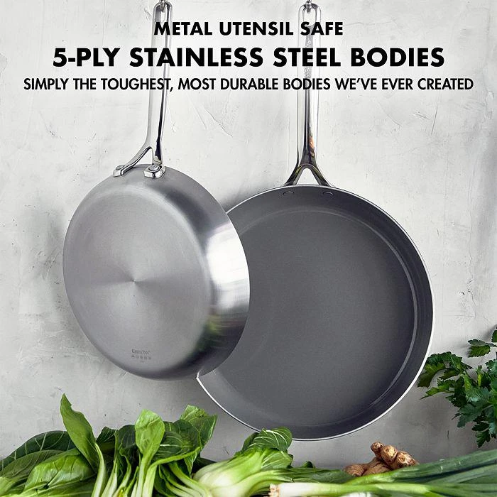商品Greenpan|GP5 Stainless Steel 9.5" & 11" Frypan Set,价格¥1344,第4张图片详细描述