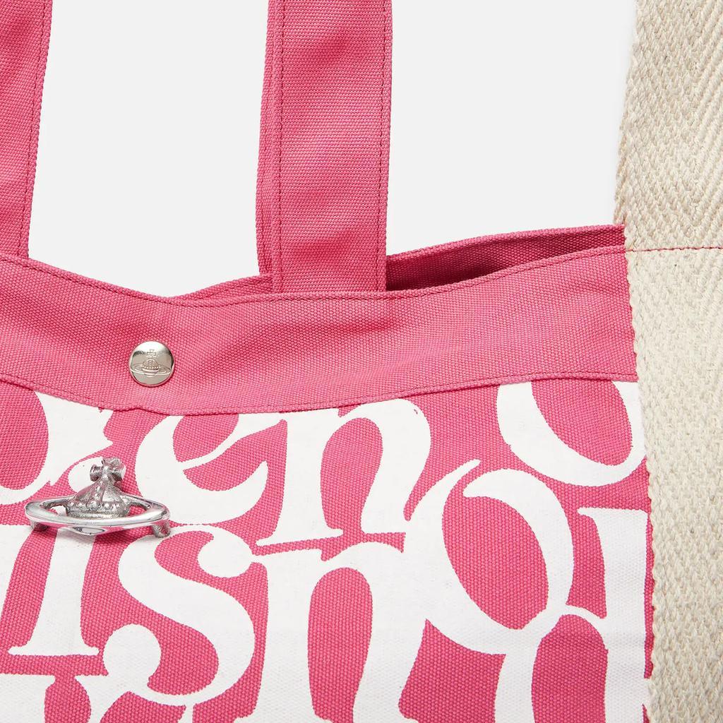 商品Vivienne Westwood|Vivienne Westwood Worker Runner Logo-Print Cotton-Canvas Tote Bag,价格¥2365,第5张图片详细描述