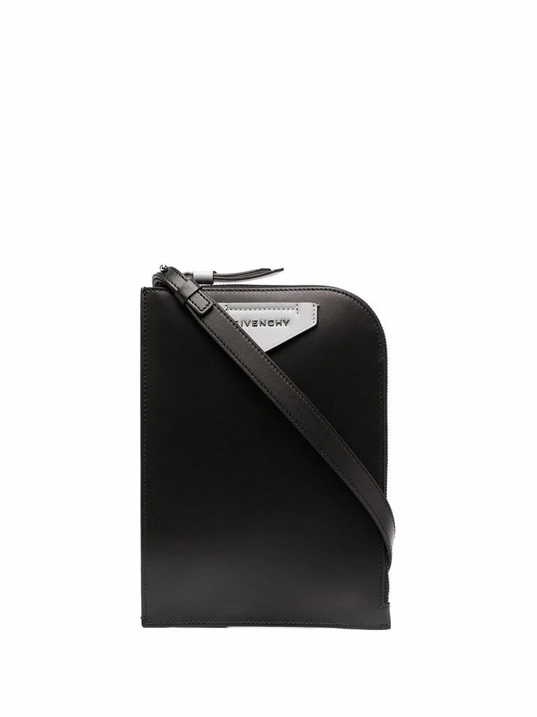 商品Givenchy|Givenchy men's black leather messenger bag,价格¥4717,第1张图片