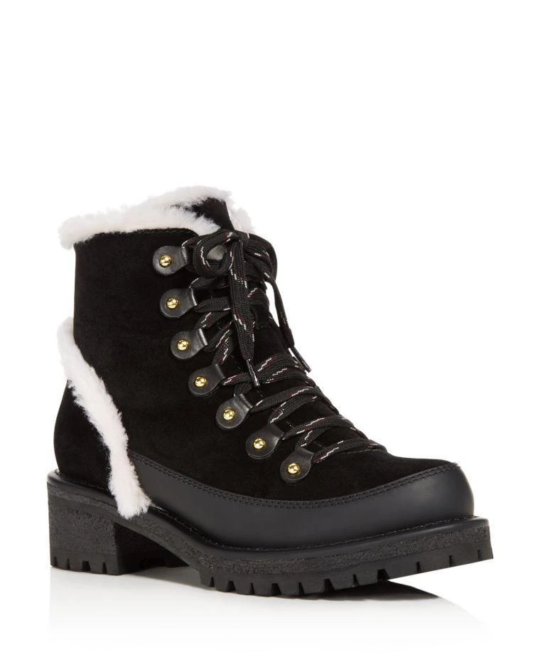 商品Tory Burch|Women's Cooper Suede and Sheep Fur Lace Up Booties  ,价格¥1601,第1张图片