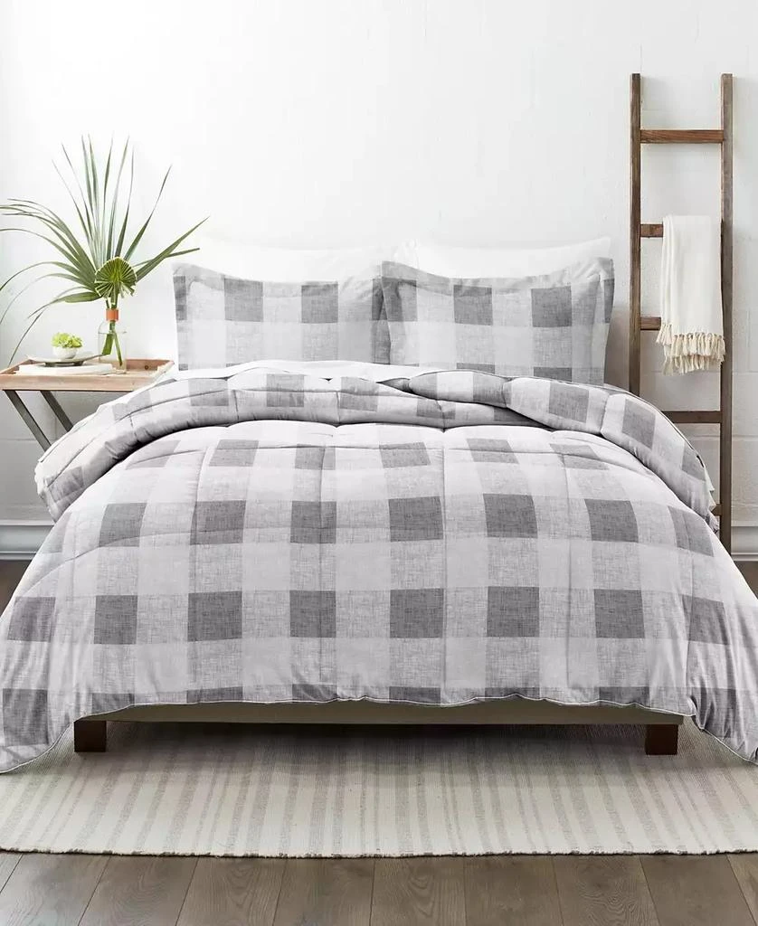 商品IENJOY HOME|Ultra Soft Gingham 3-Pc. Comforter Set,价格¥394,第2张图片详细描述