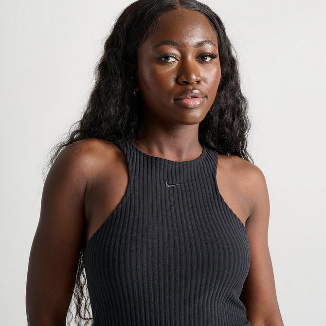 ワンピース Nike DRESS (FN3679) NIKE Sportswear Chill Rib Slim Sleeveless Midi Dress FN3679